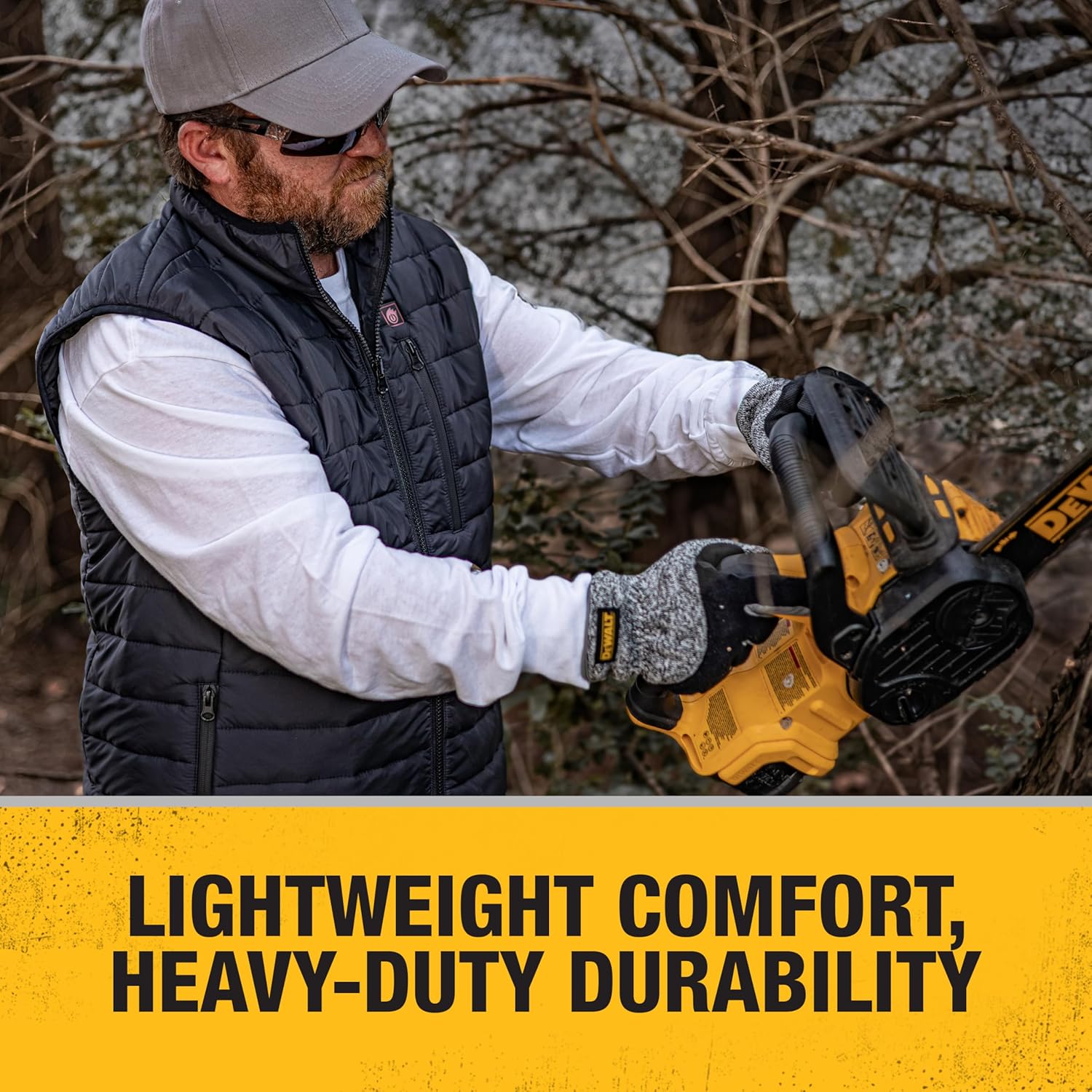 DEWALT mens Dewalt Dchv095bd1 Men's Lightweight Heated Puffer Vest